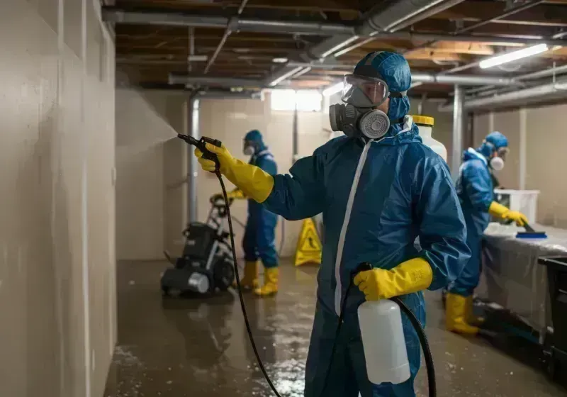 Basement Sanitization and Antimicrobial Treatment process in Glendale, CO